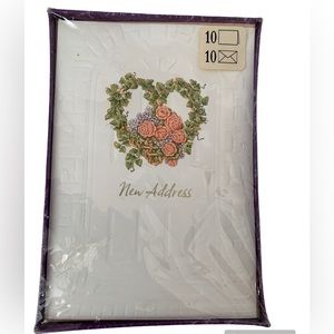 Vintage NWT 10 New Address Hallmark Announcements Cards Moved Sealed White Set